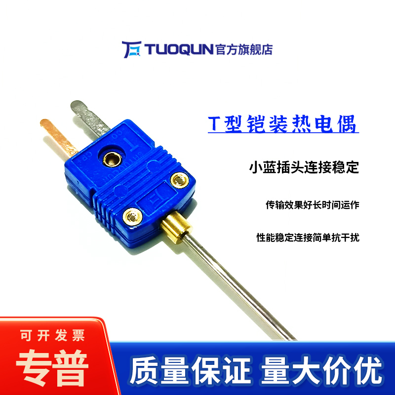 T型熱電偶鎧裝高溫-80-650℃高精度INCONEL600材質(zhì)探針溫度傳感器